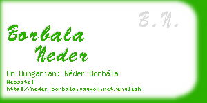 borbala neder business card